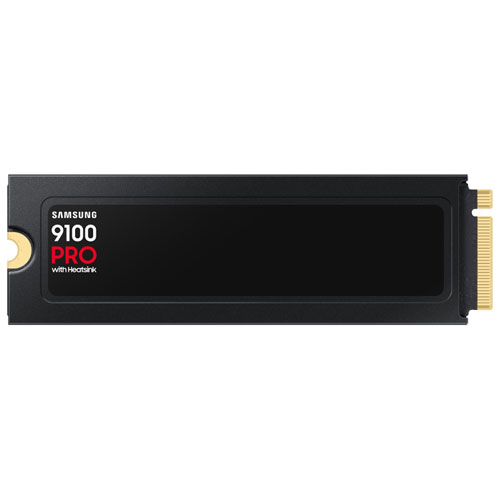 Disque SSD interne NVMe PCIe 9100 Pro de 8 To de Samsung avec dissipateur thermique - Noir