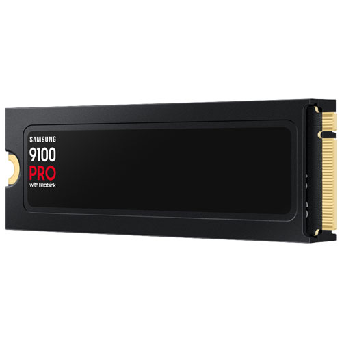 Disque SSD interne NVMe PCIe 9100 Pro de 8 To de Samsung avec dissipateur thermique - Noir