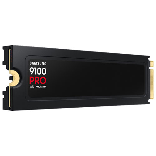 Disque SSD interne NVMe PCIe 9100 Pro de 8 To de Samsung avec dissipateur thermique - Noir