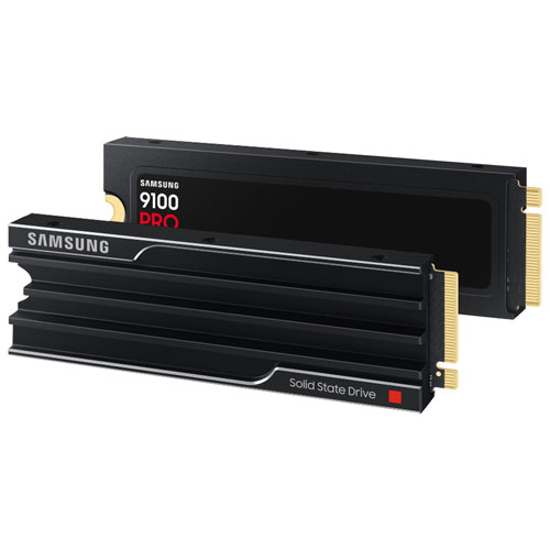 Disque SSD interne NVMe PCIe 9100 Pro de 8 To de Samsung avec dissipateur thermique - Noir