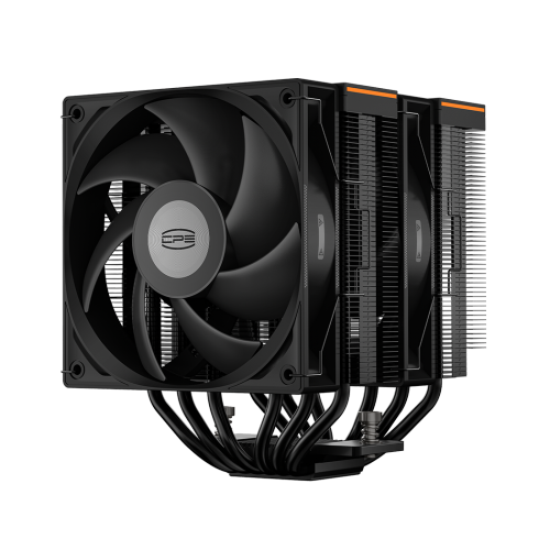 PCCOOLER CPS RT620 Digital Dual Tower CPU Air Cooler, 6 Heat Pipes, 265W TDP, Digital Display Top Cover, 157mm Tall, 120mm PWM Slient Fans, for Intel