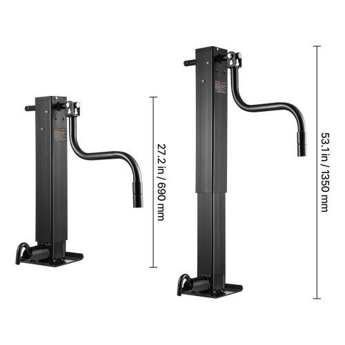 VEVOR Trailer Jack, 12000 lbs Dynamic Load Capacity, Weld-on Pipe-Mount Swivel Trailer Jack with Ergonomic Handle, 12.6-inch Vertical Travel,