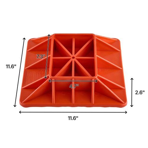 VEVOR 11.6" x 11.6" High Lift Jack Base and Handle Keeper,Off Road Jack Stand Base with 7000 Pound Capacity,Heavy-Duty Farm Jacks Support Stand for