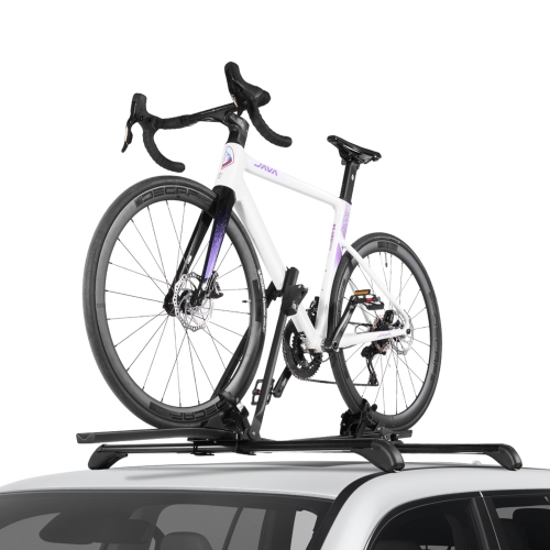 VEVOR 33 lbs Capacity Roof Bike Rack,Upright Roof Mount Bicycle Rack with Secure Locking System for Most Standard Crossbars,Aluminum Upright Rooftop