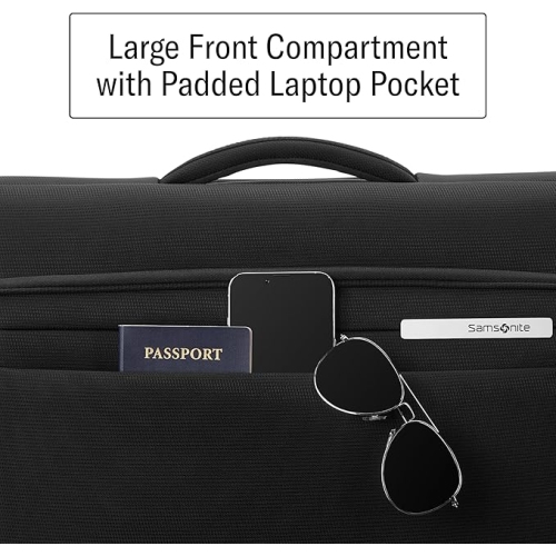 Samsonite – Valise souple Uplift avec roulettes pivotantes, noir, sac à vêtements de 23 po