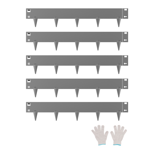 VEVOR  5 Packs Steel Landscape Edging, 39 X 4 In Rust-Resistant Metal Landscape Edging, Bendable Garden Edging Border, Easy-To-Install, Flower Bed