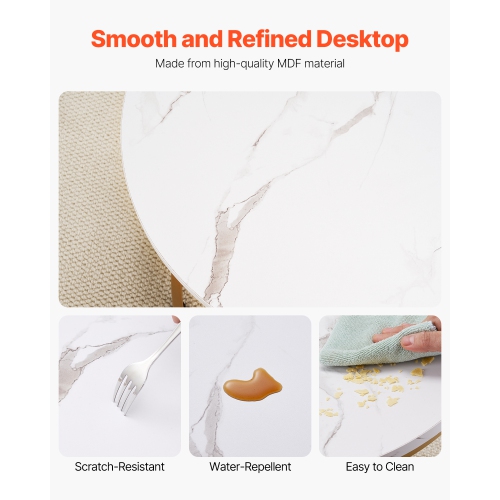 Ensemble de 2 tables basses gigognes VEVOR, table basse ronde de 23,6&nbsp;po, tables gigognes pour petite place, tables d'appoint Vintage avec cadre