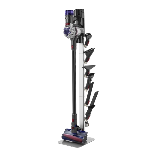 VEVOR Vacuum Stand, Compatible with Dyson G5 V15 V12 V11 V10 V8 V7 V6 Series Upright Vacuums Cleaners, Stable Vacuum Stand Holder with 6 Hooks and