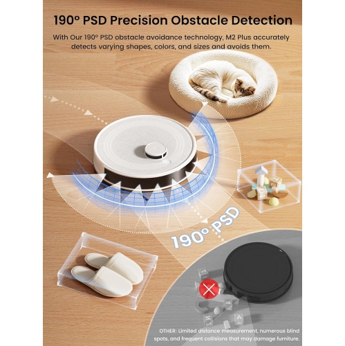 Lefant M2L Plus LiDAR Navigation Robot Vacuum and Mop, 5500Pa Suction, Multi-Floor Mapping, Self-Emptying and Filling,for Floors Pet Hair