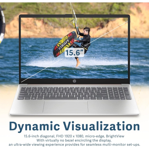 Open Box - HP 15.6" FHD Laptop, AMD Ryzen 5 7520U, 1TB SSD, 8GB LPDDR5 RAM, AMD Radeon Graphics, Numeric Keypad, 720p HD Webcam, Wi-Fi 6, Windows 11,