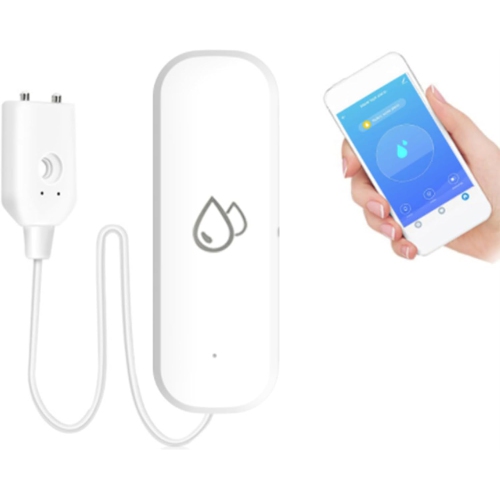 Smart WiFi Water Alarm Water Leak Detector with Smart Life App Remote Notification for Kitchen Basement Garage Basement Room 1 Pack