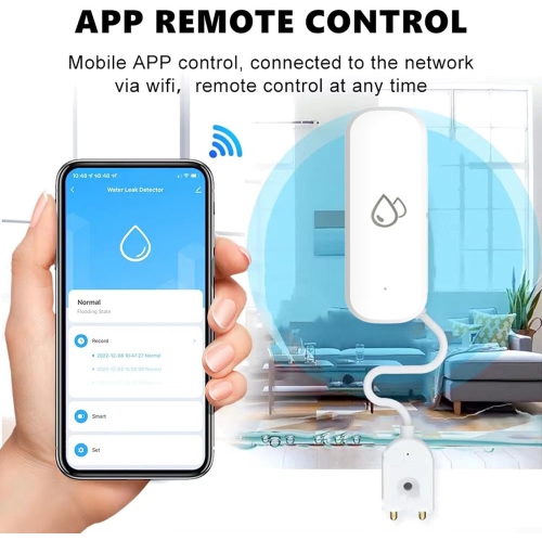 Smart WiFi Water Alarm Water Leak Detector with Smart Life App Remote Notification for Kitchen Basement Garage Basement Room 1 Pack