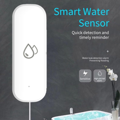 Smart WiFi Water Alarm Water Leak Detector with Smart Life App Remote Notification for Kitchen Basement Garage Basement Room 1 Pack