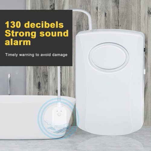 Kitchen and Bathroom Water Leak Detector - Battery Powered Audio Alarm Sensor - Indoor Home Sink Detection Device