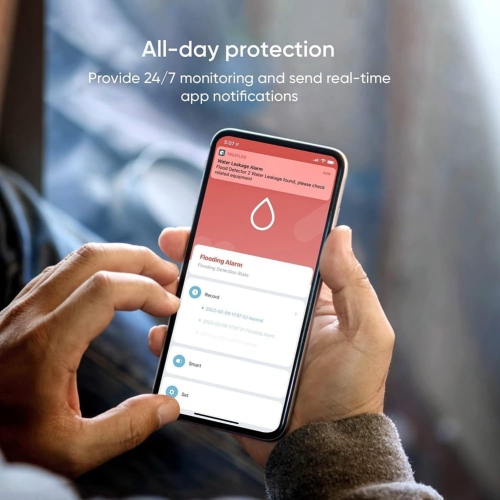 Water Leak Detector Water Sensor Alarm 2.4GHz Water Leak Sensor Alarm Not Suitable for Basement, Kitchen, Bathroom