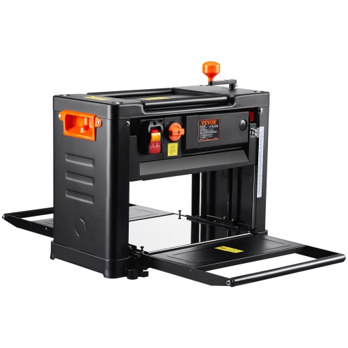 VEVOR 13" Width Thickness Planer, Two Speed, Worktable Benchtop Planer, Three-Blade, 15-Amp 2000W Powerful Motor, 12" Extended Infeeding Table, Low
