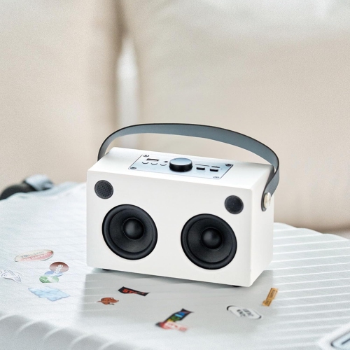 High-fidelity portable Bluetooth speaker | 5.0 wireless desktop speakers | Built-in FM radio | Long battery life | Wooden subwoofer | Hands-free