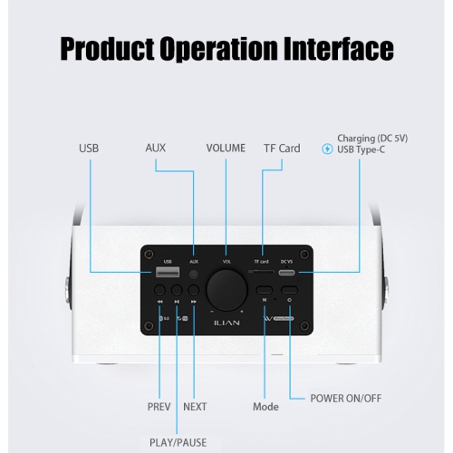 High-fidelity portable Bluetooth speaker | 5.0 wireless desktop speakers | Built-in FM radio | Long battery life | Wooden subwoofer | Hands-free
