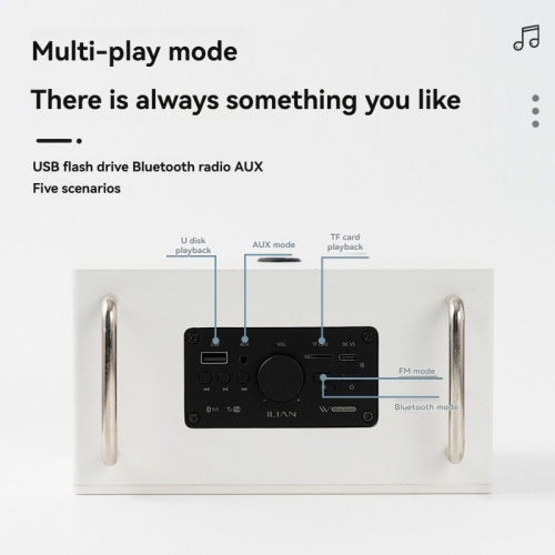 2.1-channel four-speaker Bluetooth speaker | Wireless speaker with subwoofer | Bluetooth/USB flash drive/TF card/FM radio/AUX multi-mode | Portable