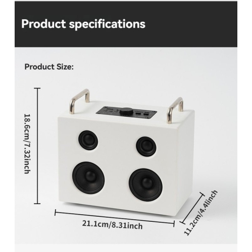 2.1-channel four-speaker Bluetooth speaker | Wireless speaker with subwoofer | Bluetooth/USB flash drive/TF card/FM radio/AUX multi-mode | Portable