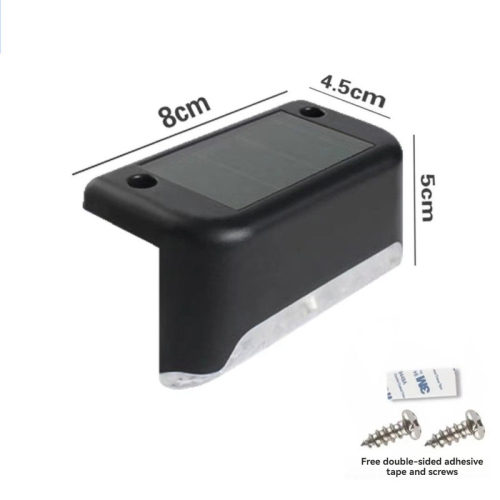 Solar Step Light, Waterproof, Light-Controlled, Automatic Lighting, Suitable for Home Perimeter Wall Lights, Fence Lights, Waterproof Stair Lights -
