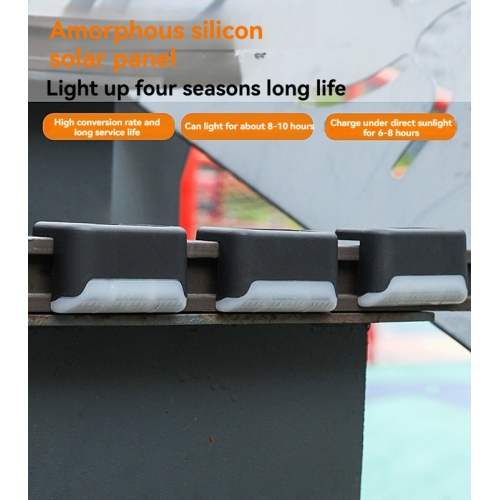 LED Solar Outdoor Lights, Waterproof Outdoor Deck Lights for Outdoor Patio, Garden Path, Courtyard, Pathway, Stairs, Fence Lights - Brown Housing