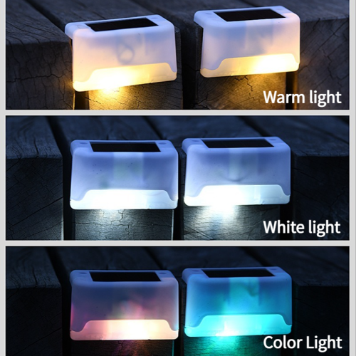 LED Solar Outdoor Lights, Waterproof Outdoor Deck Lights for Outdoor Patio, Garden Path, Courtyard, Pathway, Stairs, Fence Lights - Brown Housing