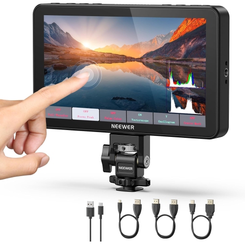 Open Box - NEEWER F700 7" Camera Field Monitor, 2000nit HD 1920x1080 IPS Touch Screen with 3D LUT, 4K HDMI Loop in/Out