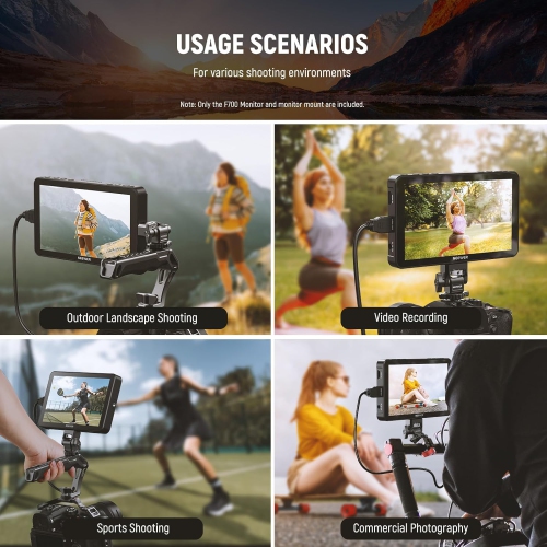 Open Box - NEEWER F700 7" Camera Field Monitor, 2000nit HD 1920x1080 IPS Touch Screen with 3D LUT, 4K HDMI Loop in/Out