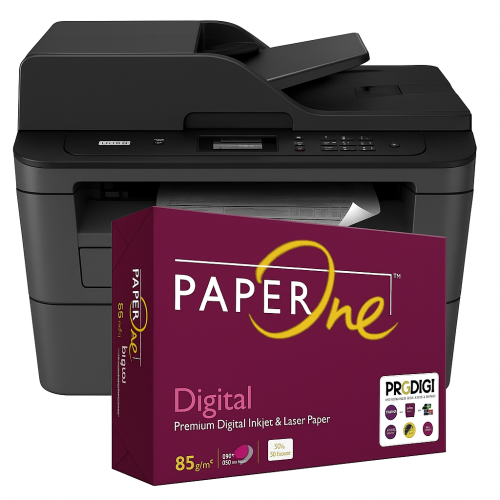BROTHER-PAPER ONE  Mfc-L2820Dw - Multifunction - Laser - Monochrome - Print Scan Copy Fax + Paper One 100 Bright 2, 500/ctn