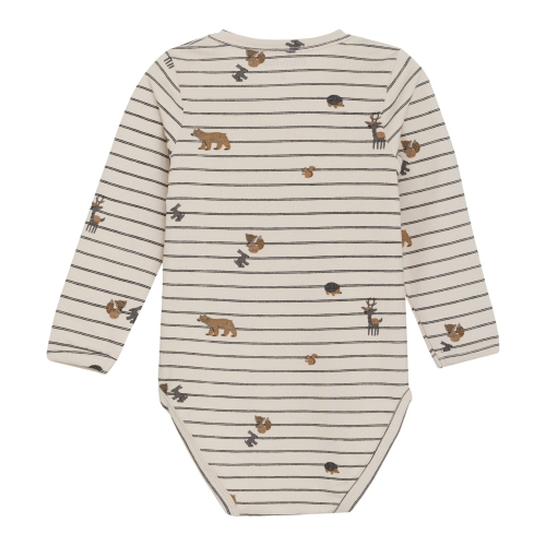 Minymo Long-Sleeve Bodysuit - Sandshell Prints