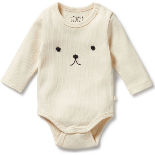 Wilson+Frenchy Organic Rib Long-Sleeved Bodysuit - Buttermilk