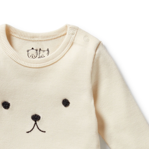 Wilson+Frenchy Organic Rib Long-Sleeved Top - Buttermilk