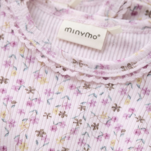 Minymo Long-Sleeve Rib Bodysuit - Tender Touch