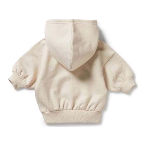 Wilson+Frenchy Tiny Bloom Organic Terry Hooded Sweatshirt - Oatmeal