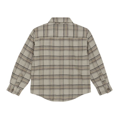 Chemise à manches longues à carreaux de Minymo - Havane Oxford