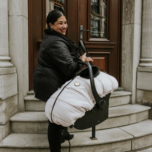 Petit Coulou 3-Season Car Seat Cover and Insulated Backing Deluxe Set - Dune