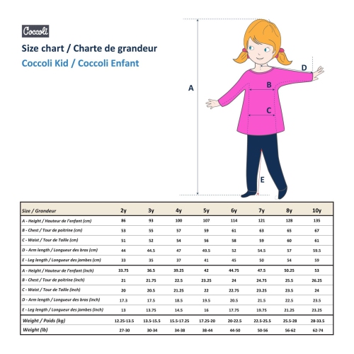 Pyjama à manches longues Coccoli en coton-modal - Champignons sur crème