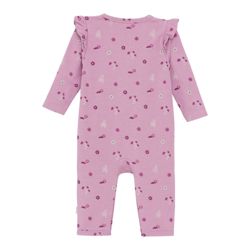Minymo Organic Cotton Romper - Mauve Orchid