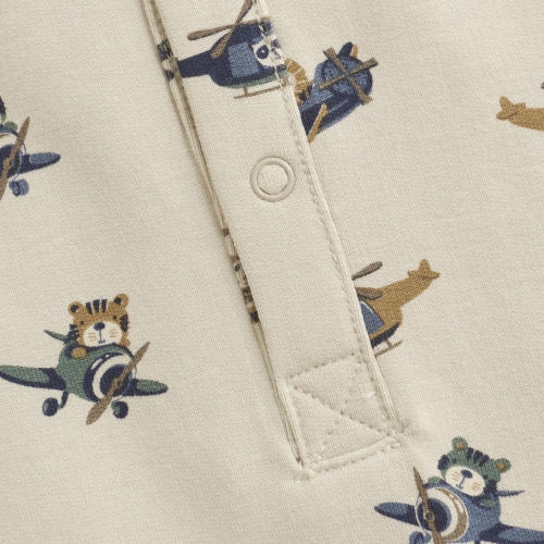 Barboteuse en coton biologique de Minymo - Havane Oxford