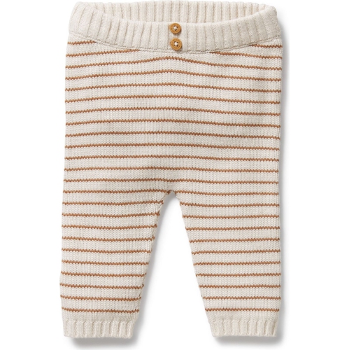Legging en tricot à rayures biologique Wilson+Frenchy - Cannelle