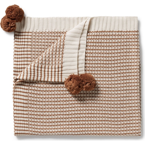Wilson+Frenchy Organic Knitted Blanket - Cinnamon
