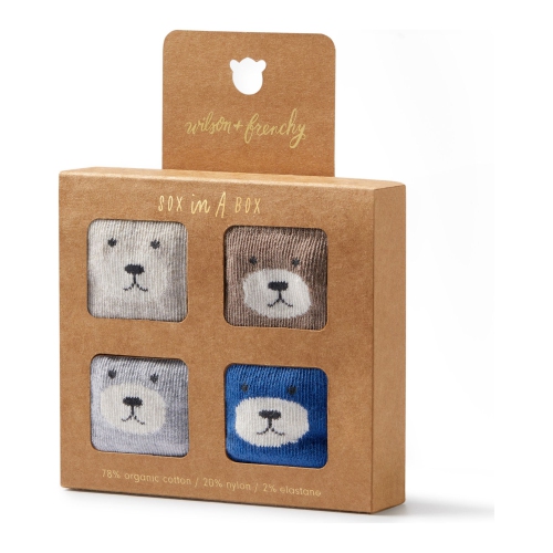 Wilson+Frenchy 4-Pack Organic Baby Socks Set - Winter Forest