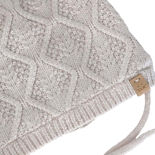 Chapeau d'hiver en tricot cachemire à pompon doux de Calikids - Lune