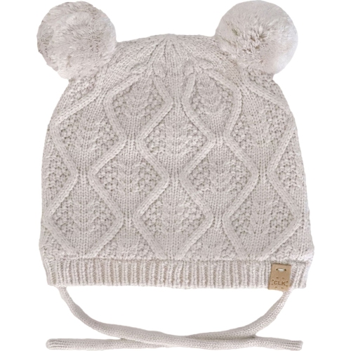 Chapeau d'hiver en tricot à pompon doux au toucher de style cachemire Calikids - Lune