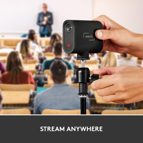 Ensemble de 3 caméras d'action HD Mevo Start de Logitech pour vidéo HD multicaméra, contrôle par application et diffusion par téléphone intelligent