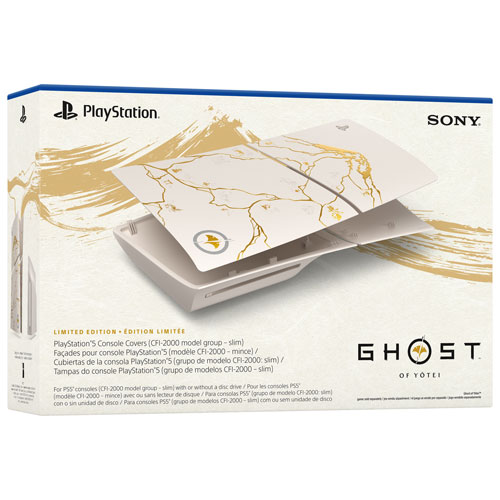 Façade pour console PlayStation 5 Slim - Ghost of Yōtei édition limitée dorée