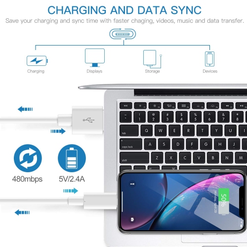6FT MFi Certified USB to Lightning Cable Fast Charging & Sync USB Cord for iPhone 14/13/12/11/XS/XR/X/8/7/6/5 SE iPad Air Mini Pro iPod Durable Long