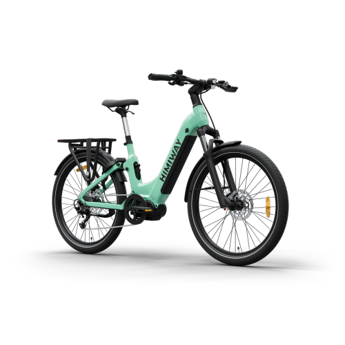 Himiway A7 Pro - Vélo de ville électrique urbain | Vert | Taille unique | Moteur à mi-entraînement 500&nbsp;W | Vitesse maximale 32&nbsp;km/H |