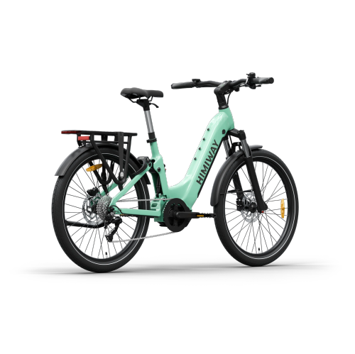 Himiway A7 Pro - Vélo de ville électrique urbain | Vert | Taille unique | Moteur à mi-entraînement 500&nbsp;W | Vitesse maximale 32&nbsp;km/H |